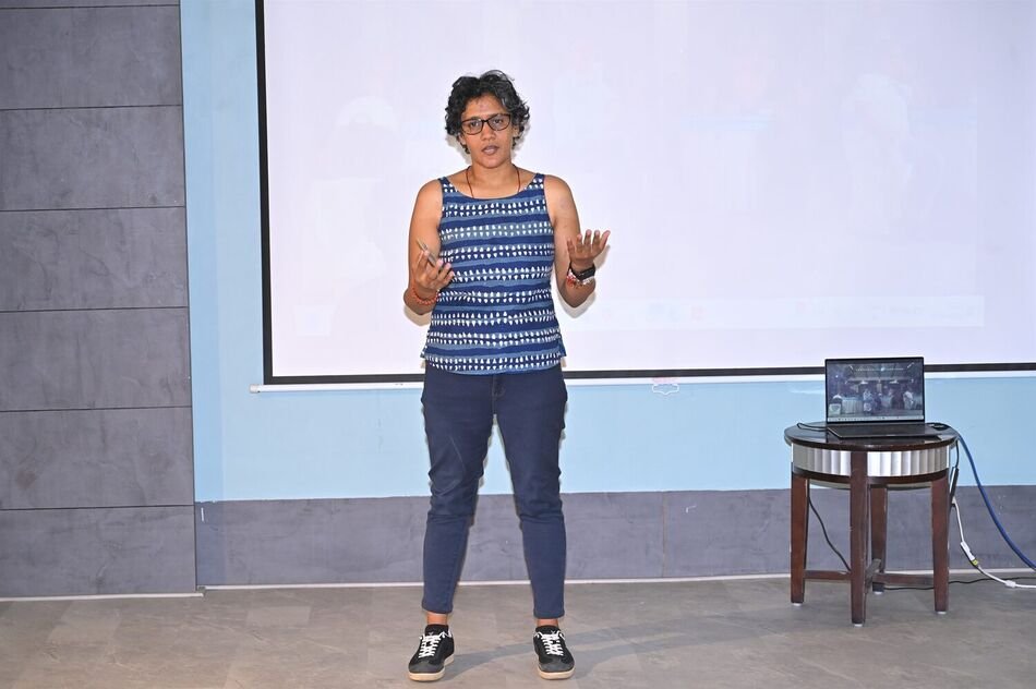 Nitya facilitating a workshop